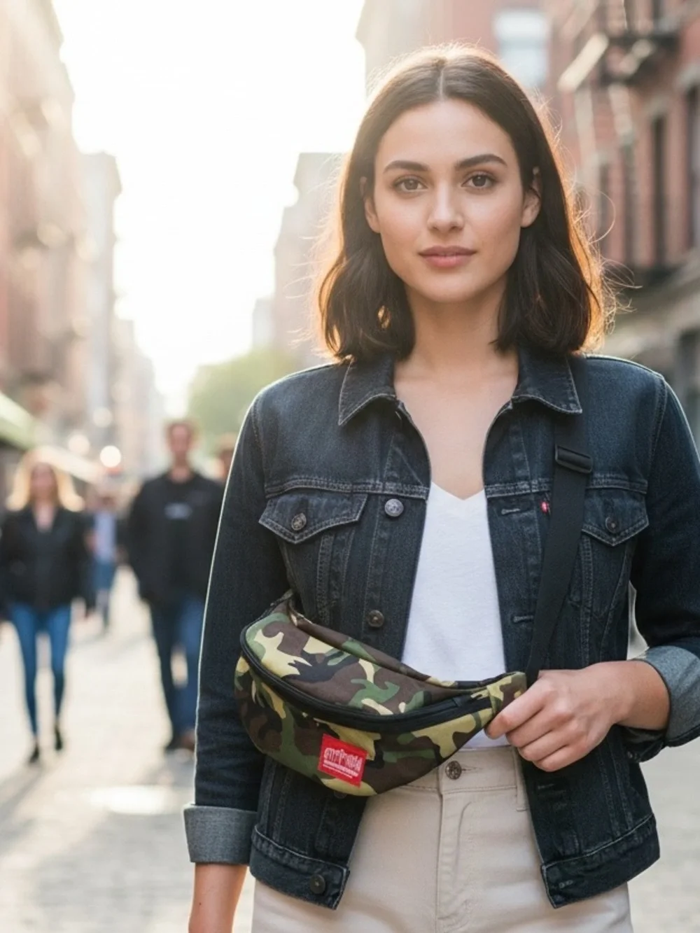 Manhattan Portage Camo Crossbody Waist Pack Green Camouflage